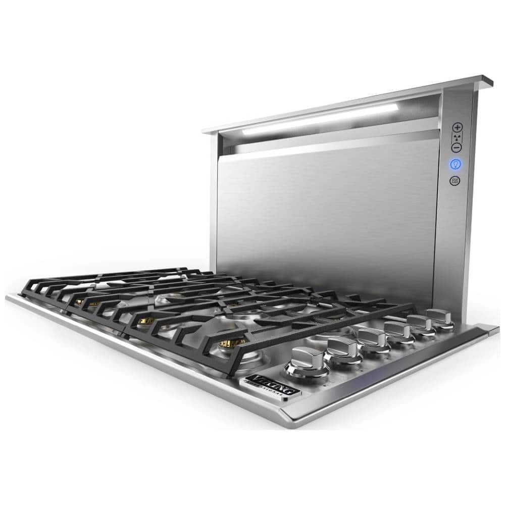 Alt View 11. Viking - 36"W. Rear Downdraft - Stainless steel.