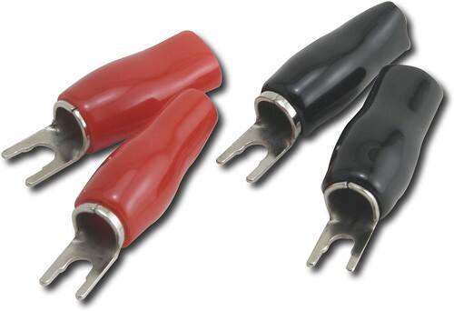 Front Standard. Rockford Fosgate - 4-Gauge Seamed Crimped Style Barrier Spade (4-Pack).