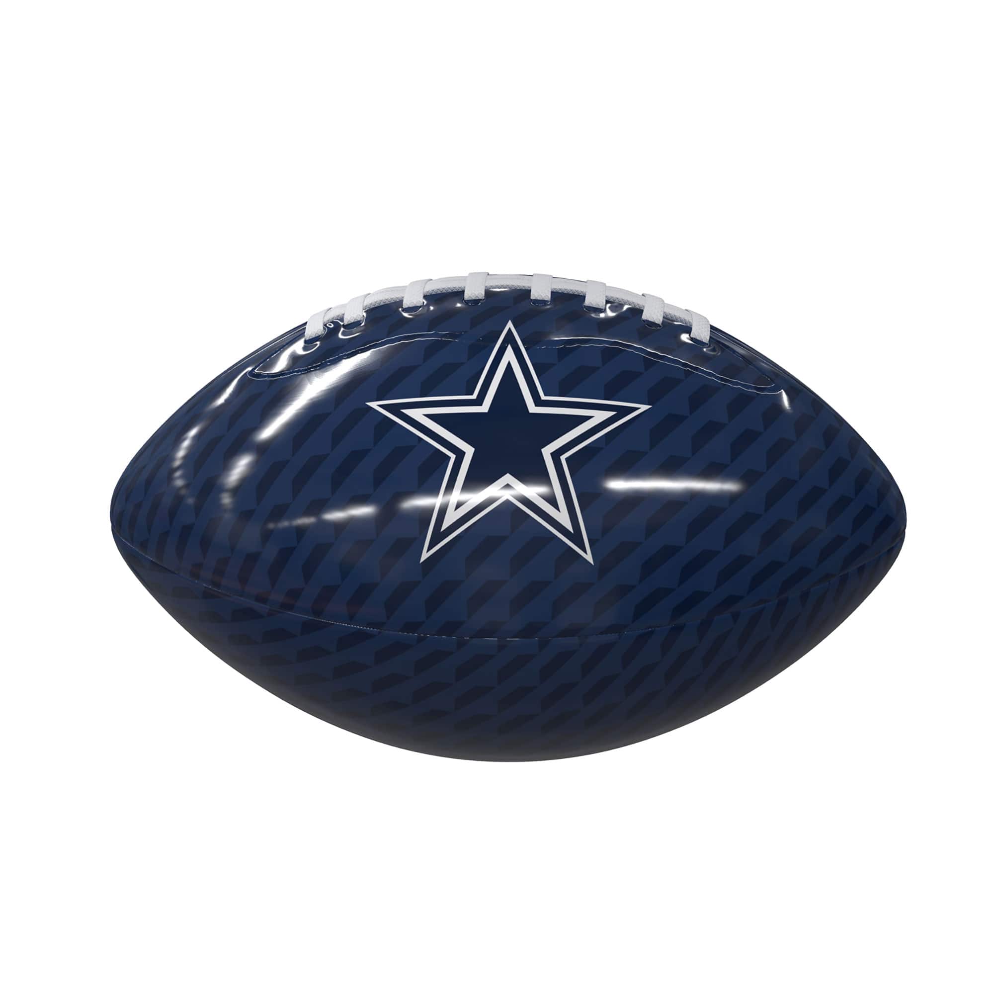 Front. Logo Brands - Dallas Cowboys Rubber Glossy Mini Football - Multicolor.