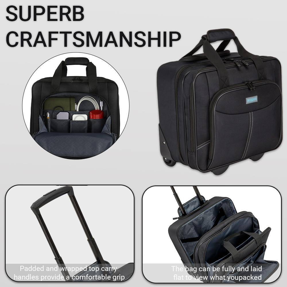 SUPERB CRAFTSMANSHIP

Padded and wrapped top carry handles provide a comfortable grip

The bag can be fully and laid flat to view what you packed