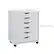 Alt View 16. Linon Home Décor - Monte Wide Six-Drawer Rolling Storage Cart - Whitewash.