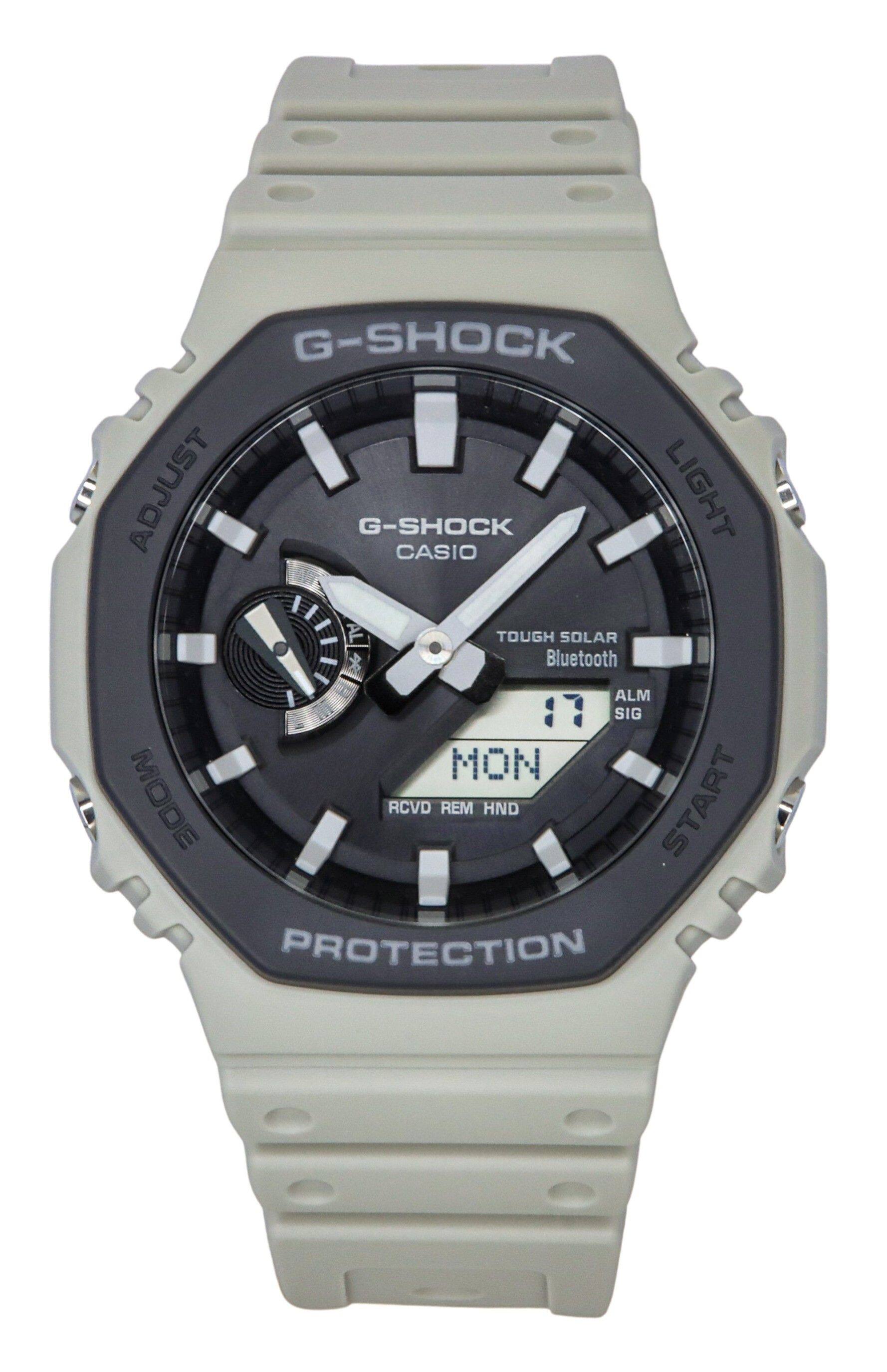 G-SHOCK  
G-SHOCK  
CASIO  
LIGHT  
TOUGH SOLAR  
Bluetooth  
ALM  
SIG  
RCVD  
REM HND  
PROTECTION  
MODE  
START