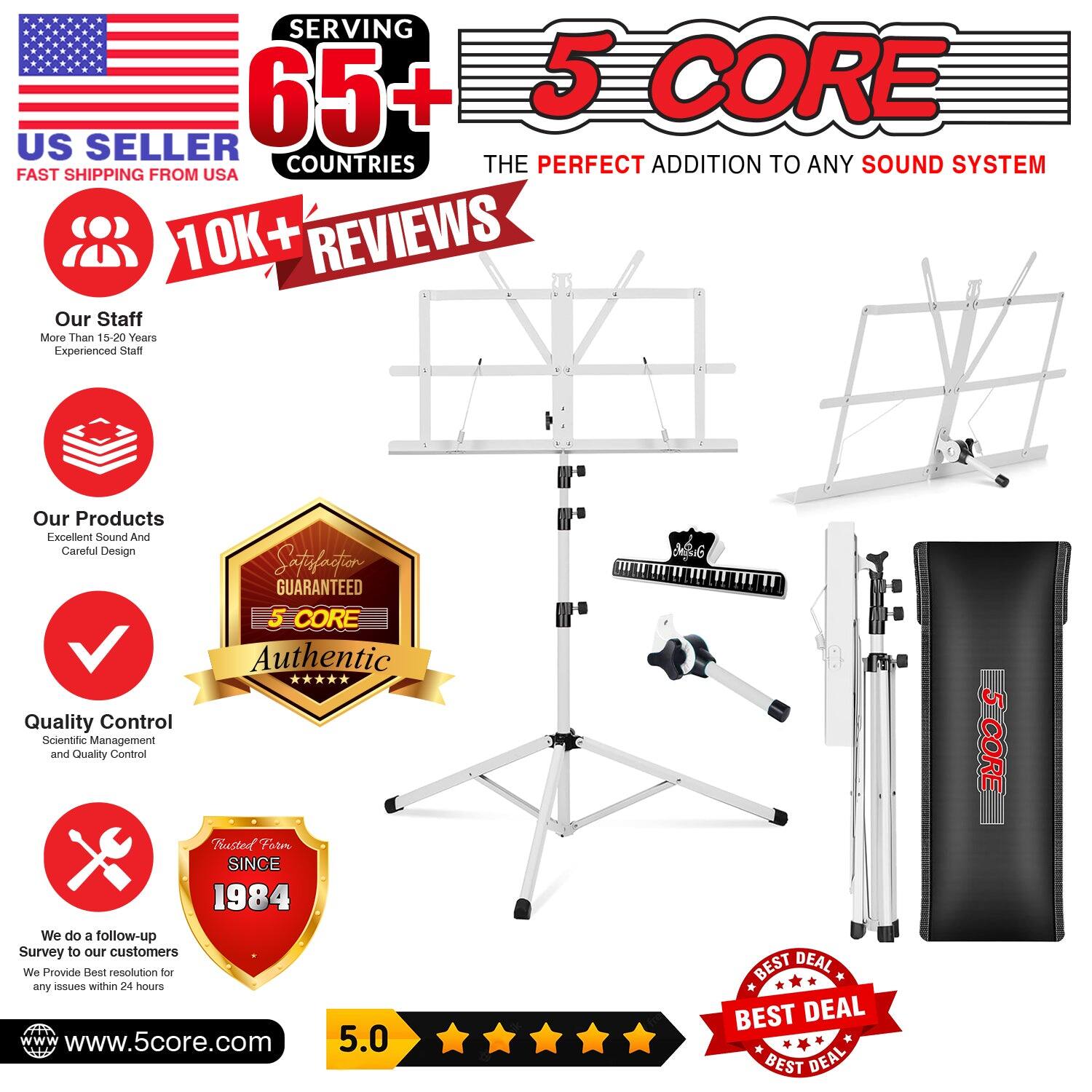 **5 CORE**

**SERVING 65+ COUNTRIES**  
**THE PERFECT ADDITION TO ANY SOUND SYSTEM**

**US SELLER**  
**FAST SHIPPING FROM USA**

**10K+ REVIEWS**

**Our Staff**  
More Than 15-20 Years Experienced Staff

**Our Products**  
Excellent Sound And Careful Design

**Quality Control**  
Scientific Management and Quality Control

**Satisfaction GUARANTEED**  
**5 CORE**  
**Authentic**

**Trusted Form SINCE 1984**

**We do a follow-up Survey to our customers**  
**We Provide Best resolution for any issues within 24 hours**

**www.5core.com**

**5.0**

**BEST DEAL**  
**BEST DEAL**  
**BEST DEAL**