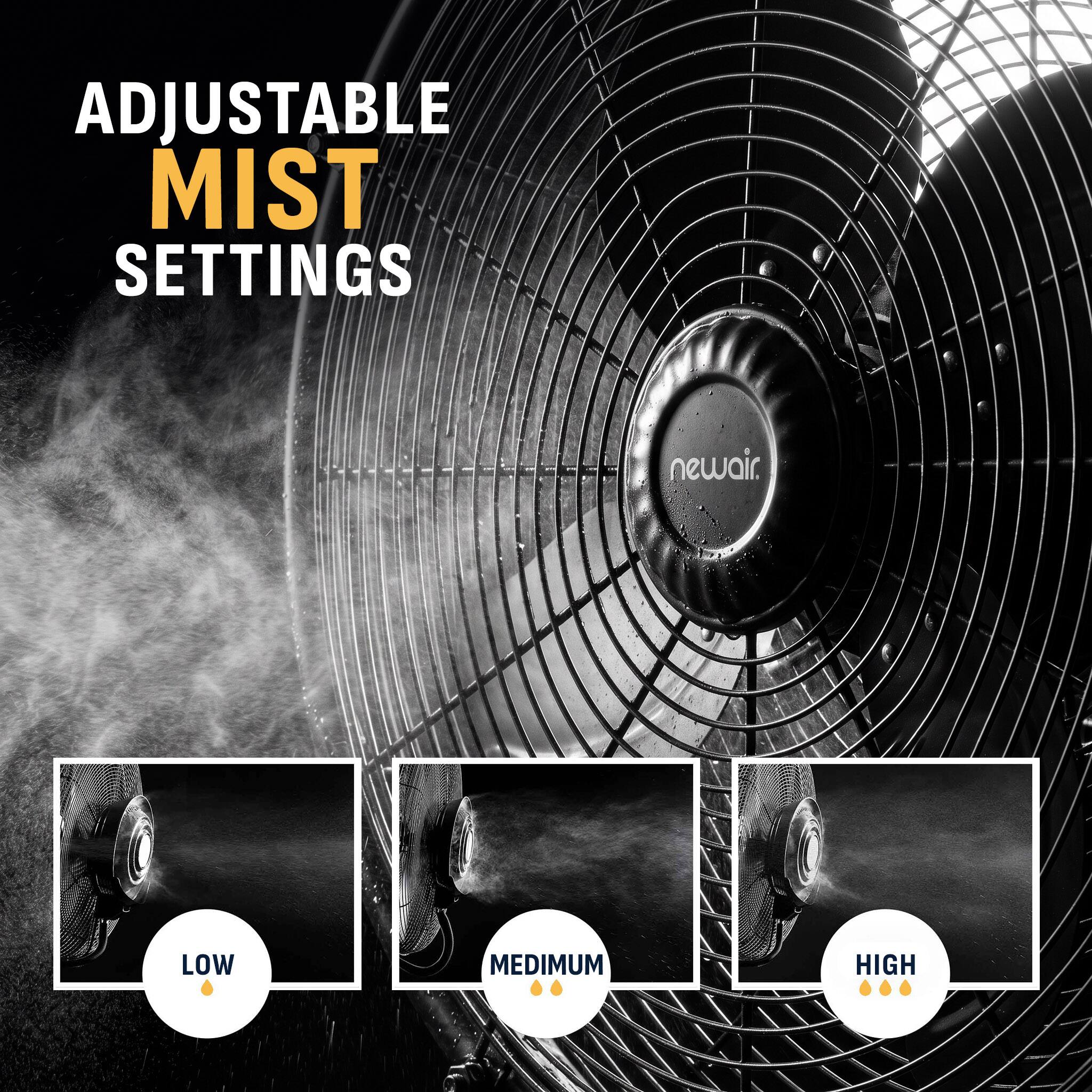 ADJUSTABLE MIST SETTINGS

newair.

LOW
MEDIUM
HIGH