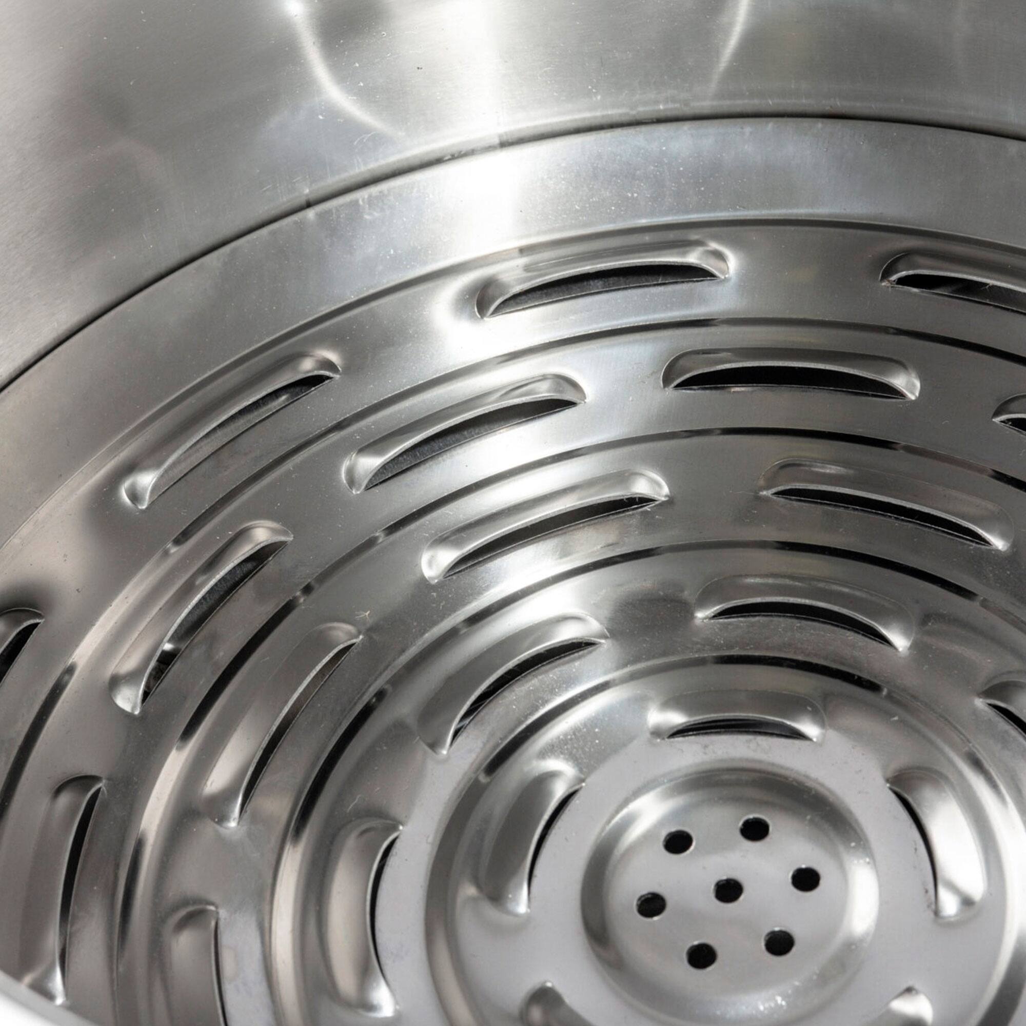 Alt View 2. Flame Engine - Flame Engine 19 Inch Square Smokeless Fire Pit w/Carry Bag, 304 Stainless Steel - SILVER.