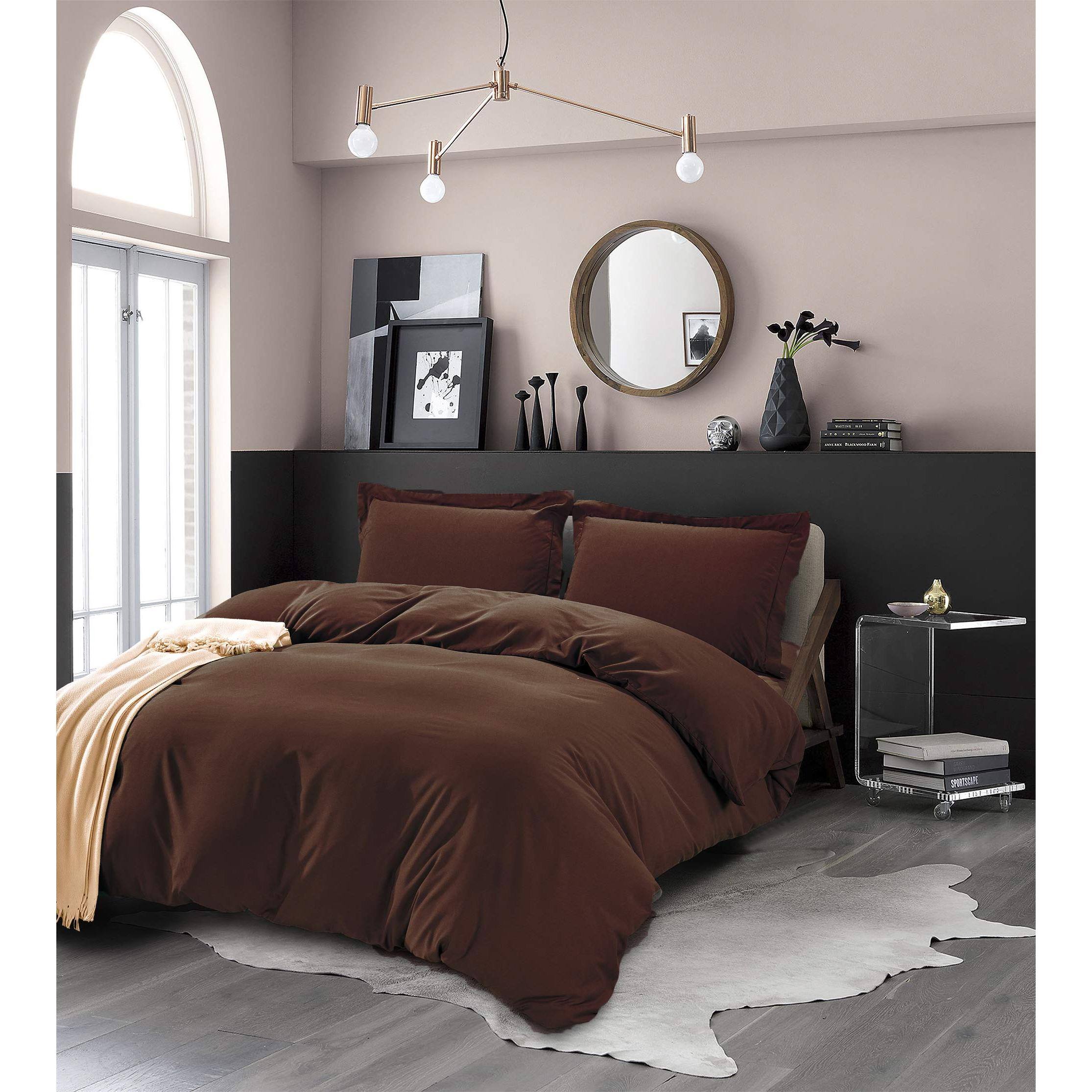 Chocolate Brown-FULL/QUEEN DUVET SET