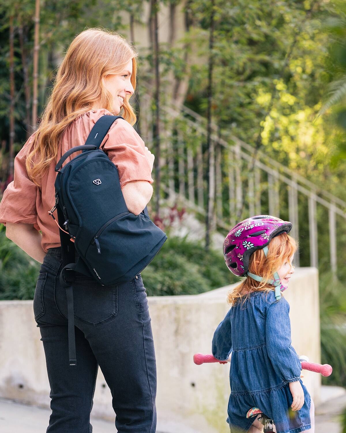 Left. WAYB - WAYB  Mini Kids Backpack - Black.
