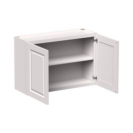 Boyel Living - 36-in W x 24-in H x 12-in D Shaker RTA Kitchen Wall Cabinet with Soft-Close Doors - Glacier White