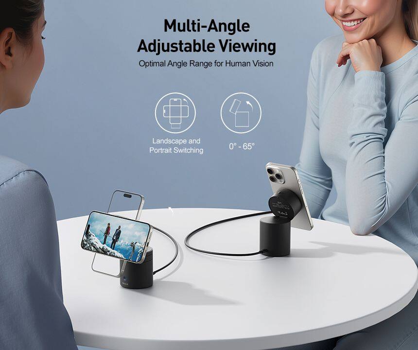 Multi-Angle Adjustable Viewing  
Optimal Angle Range for Human Vision  
Landscape and Portrait Switching  
0° - 65°