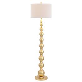 Jonathan Y - Adriana 62.5" Contemporary Transitional Metal LED Floor Lamp - Gold Painting