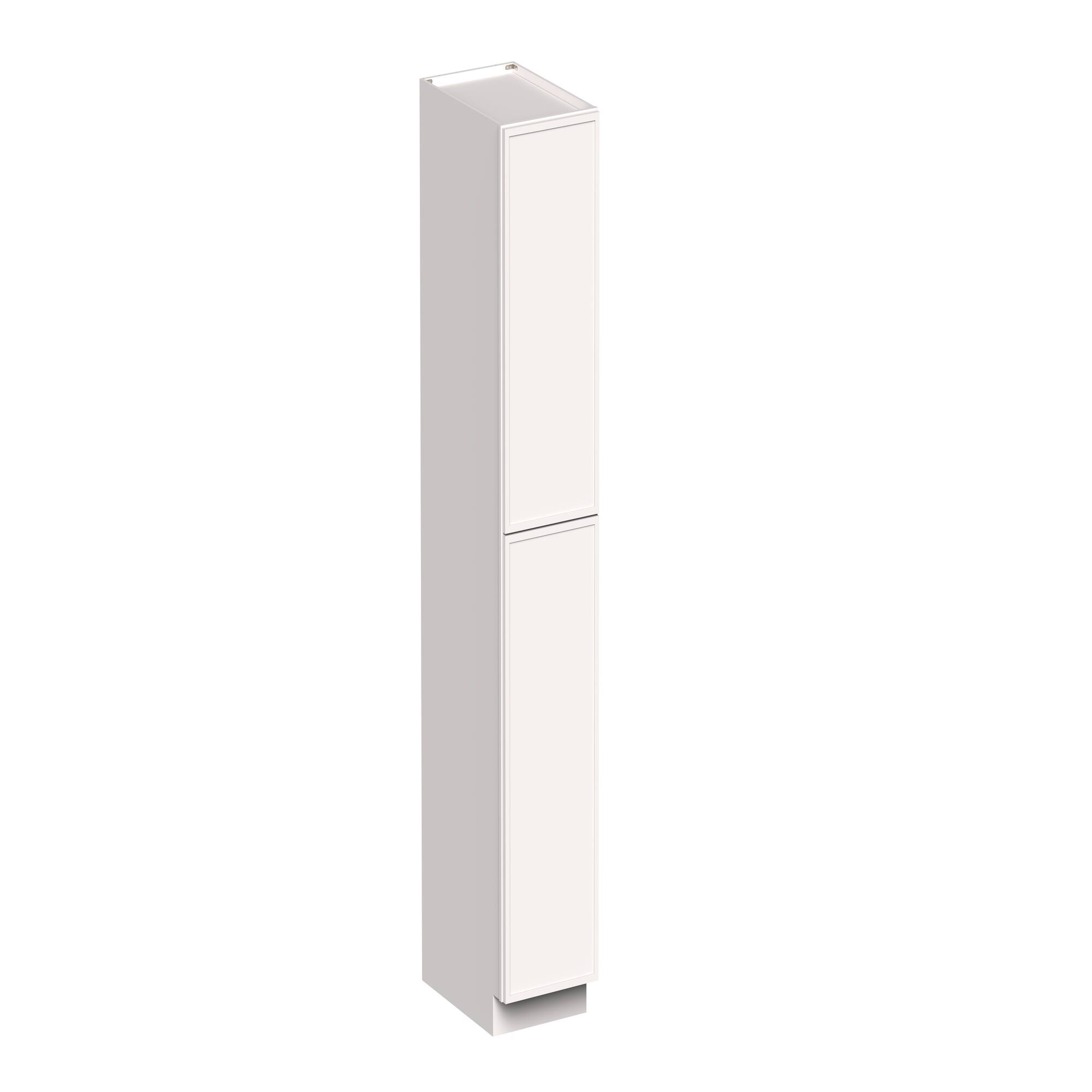 Angle. Boyel Living - 18-in W x 96-in H x 27-in D Slim Shaker RTA Kitchen Pantry Tall Cabinet with Soft-Close - Snow White.