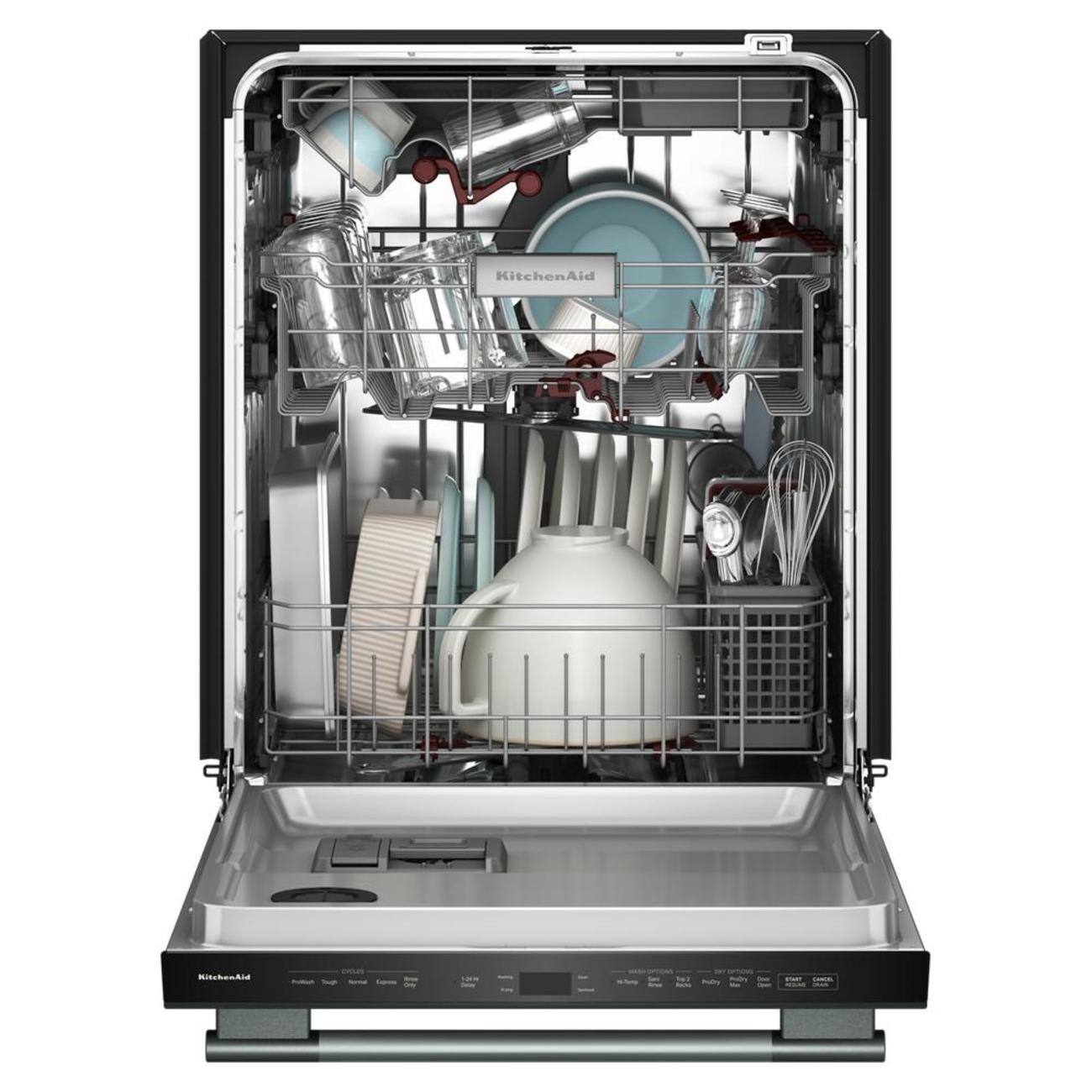 Alt View 1. KitchenAid - 24 inch Top Control Built-In Dishwasher with 360 Max Jets Third Rack and Advanced ProDry System - Juniper.