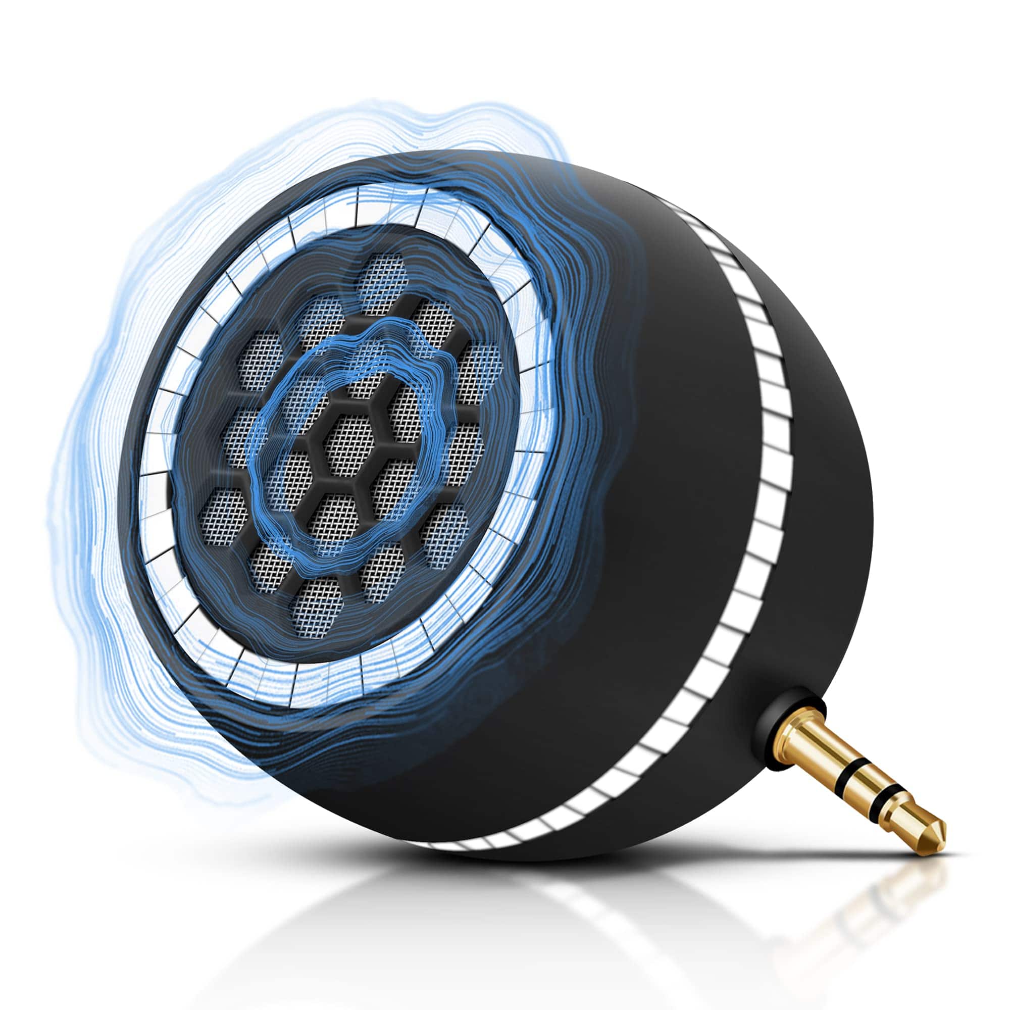 Cedar Assembly - Mini Portable 3w Line-in With 3 Aux Audio Interface For Smartphone tablet computer 3.5mm AUX Interface: - Black