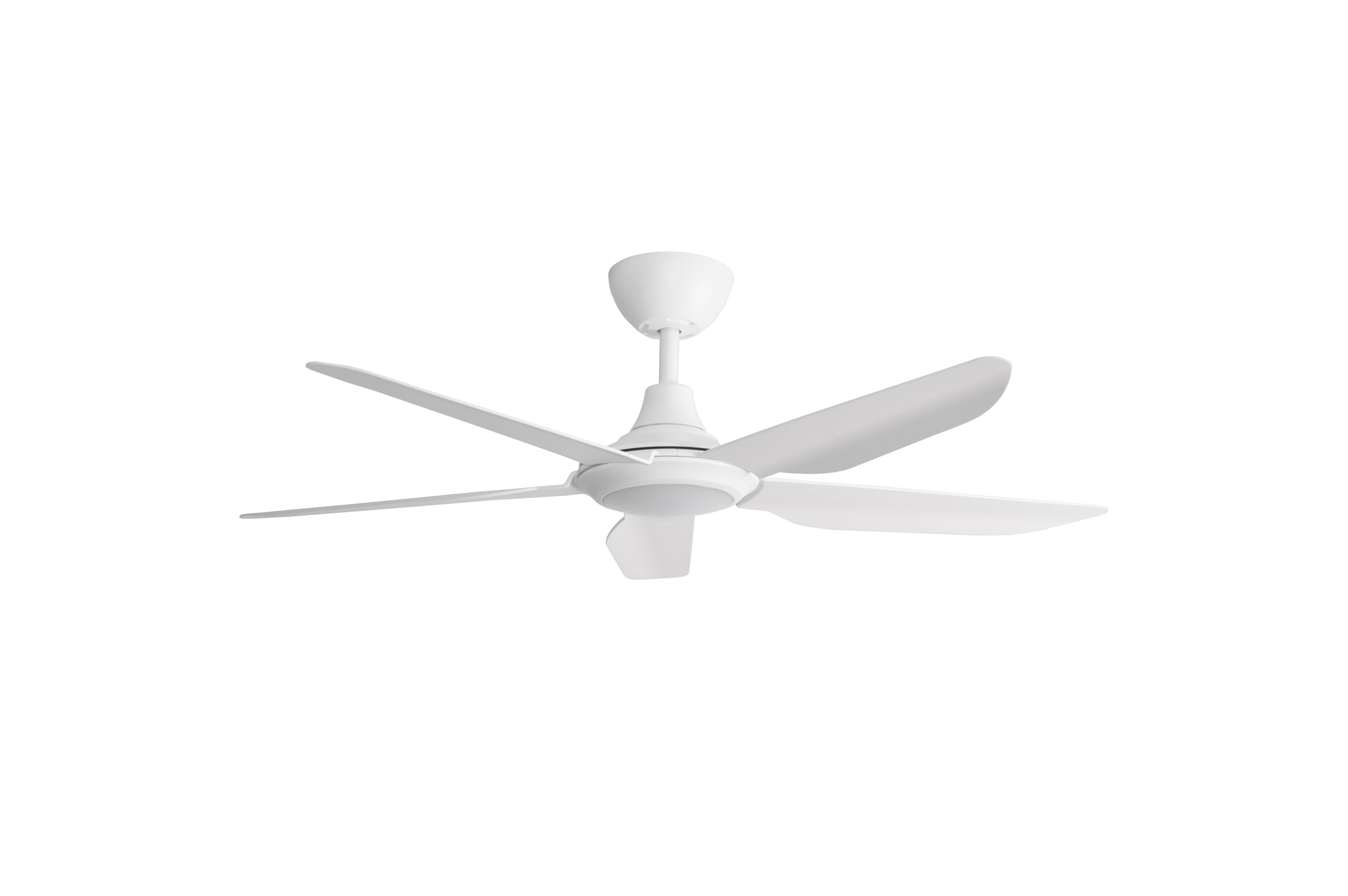 Alt View 4. ENLIGHT - 52" Smart Ceiling Fan, IP66 Outdoor/Coastal, CCT & Dimmable LED, Durable, Efficient + Quiet DC Motor, Matter, 5 Blades - White.