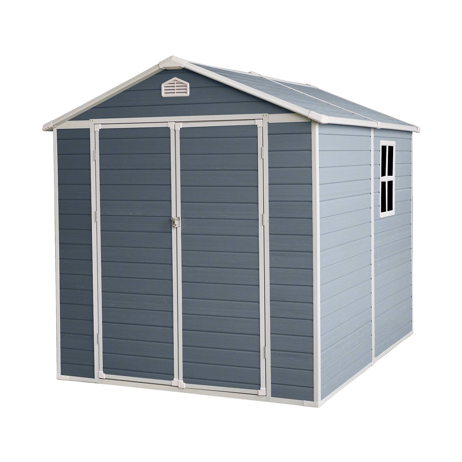 Mondawe - 8x6ft Resin Outdoor Storage Shed - Gray