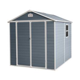 Mondawe - 8x6ft Resin Outdoor Storage Shed - Gray