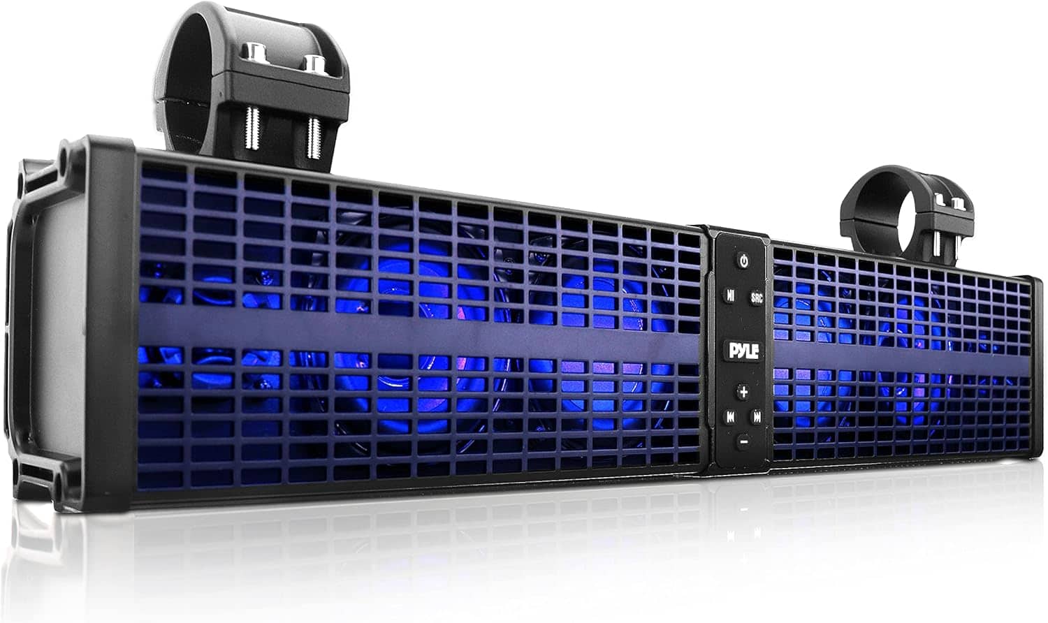 Pyle - PWPSB2402 24” Powered ATV/UTV Soundbar System, Class D Amplifier, Wireless BT Streaming with LED Lights