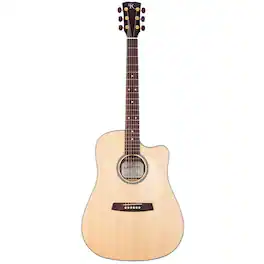 Kremona - Steel String Series M20 D-Style Acoustic Electric Guitar with Hardshell Case, Rosewood Fingerboard