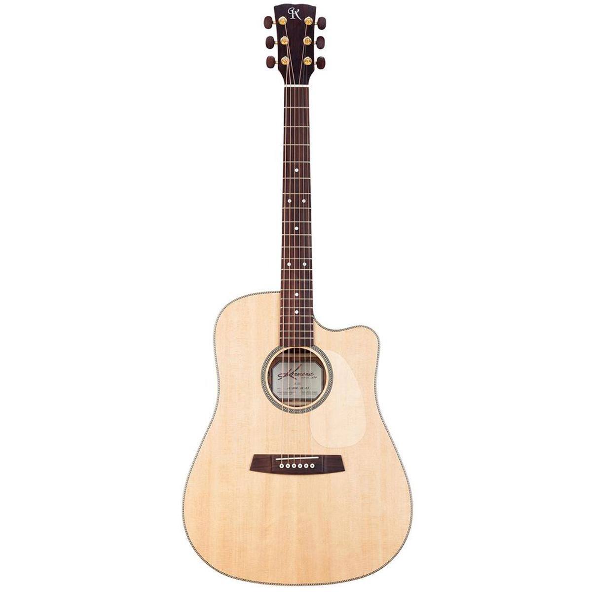 Front. Kremona - Kremona Steel String Series M20 D-Style Acoustic Electric Guitar with Hardshell Case, Rosewood Fingerboard.