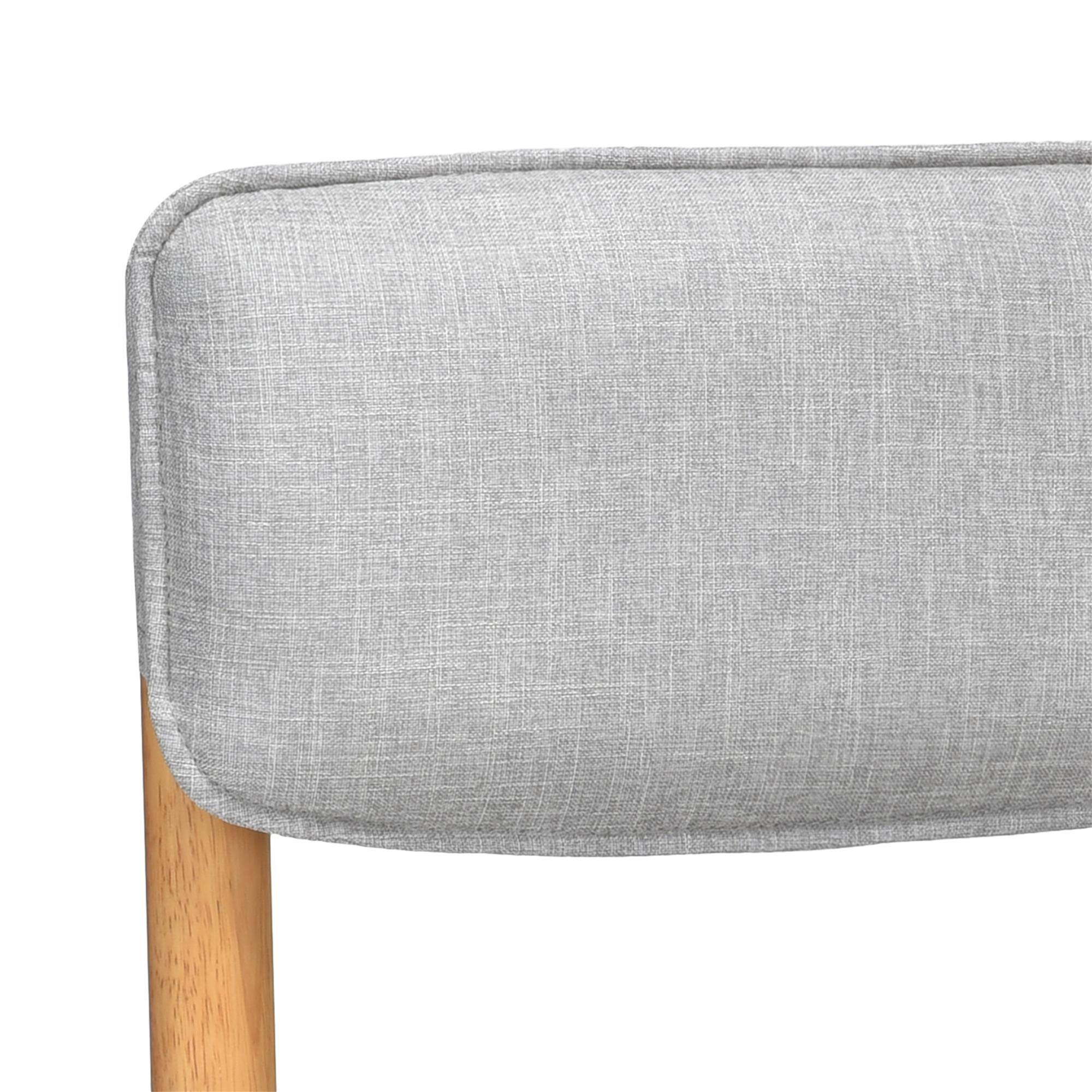 Alt View 5. Boyel Living - Modern Wooden Blended Linen Gray Dining Chair (Set of 2) - Gray.