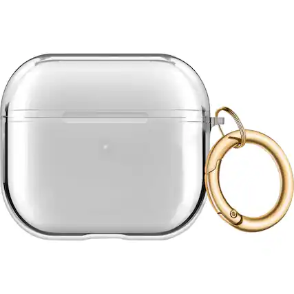 Front. SaharaCase - Hybrid Flex Series Case for Apple AirPods 3 (3rd Generation) - Transparent Black.