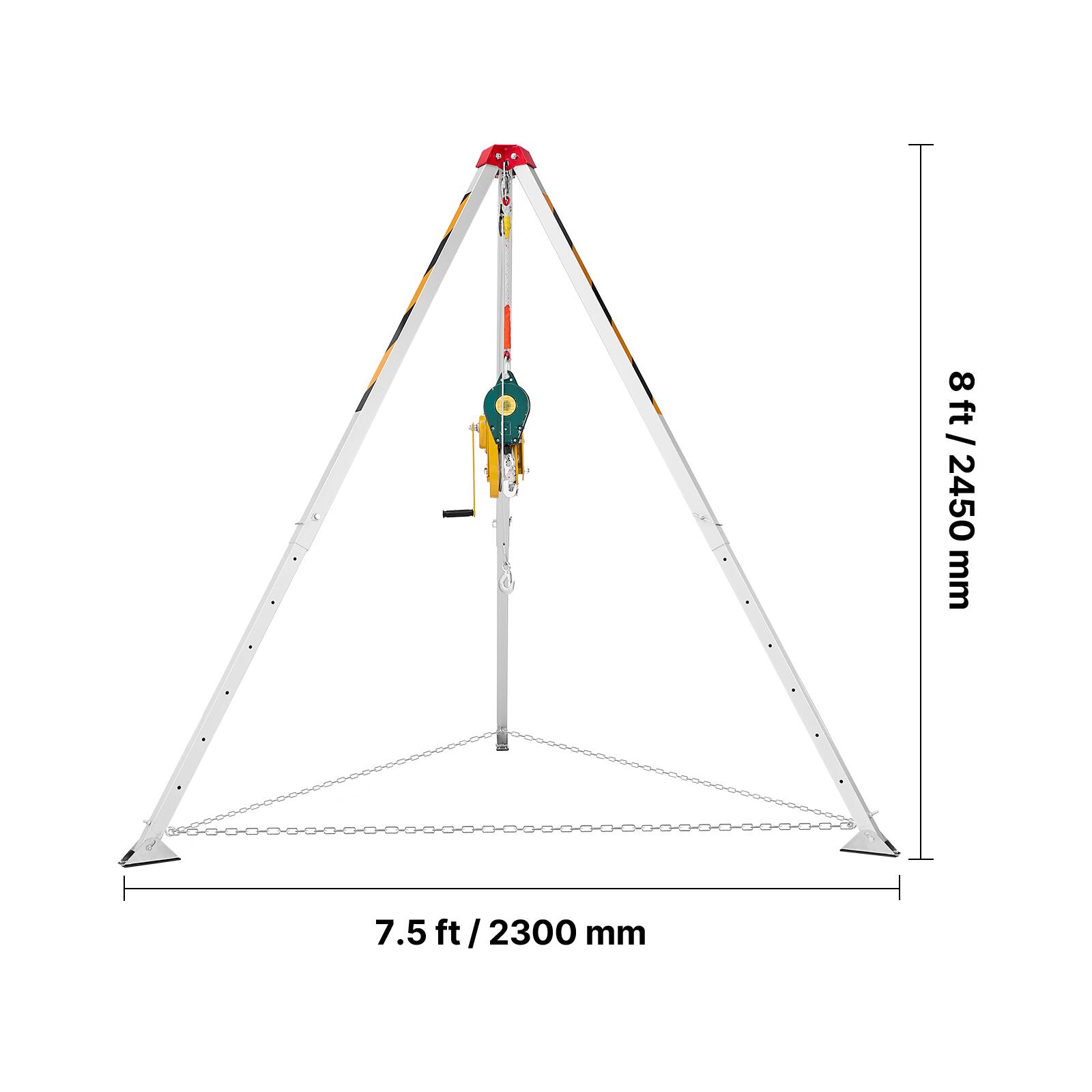 8 ft / 2450 mm  
7.5 ft / 2300 mm