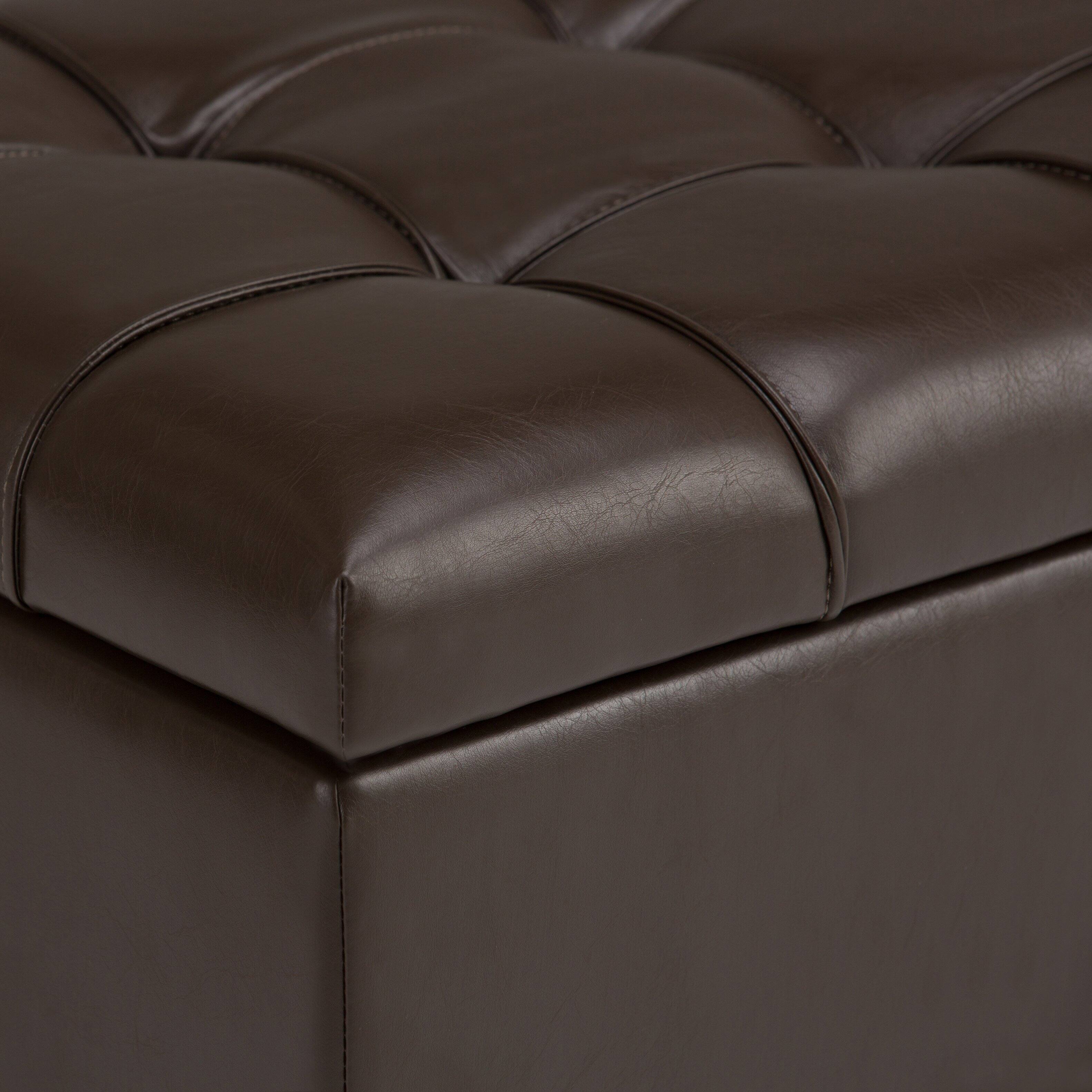 Alt View 17. Simpli Home - Sienna Storage Ottoman Bench - Chocolate Brown.