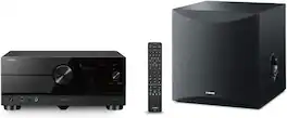 RX-A4A Aventage 7.2-Channel AV Receiver with MusicCast & Yamaha 10" Subwoofer (NS-SW100BL) - Bundle - Black