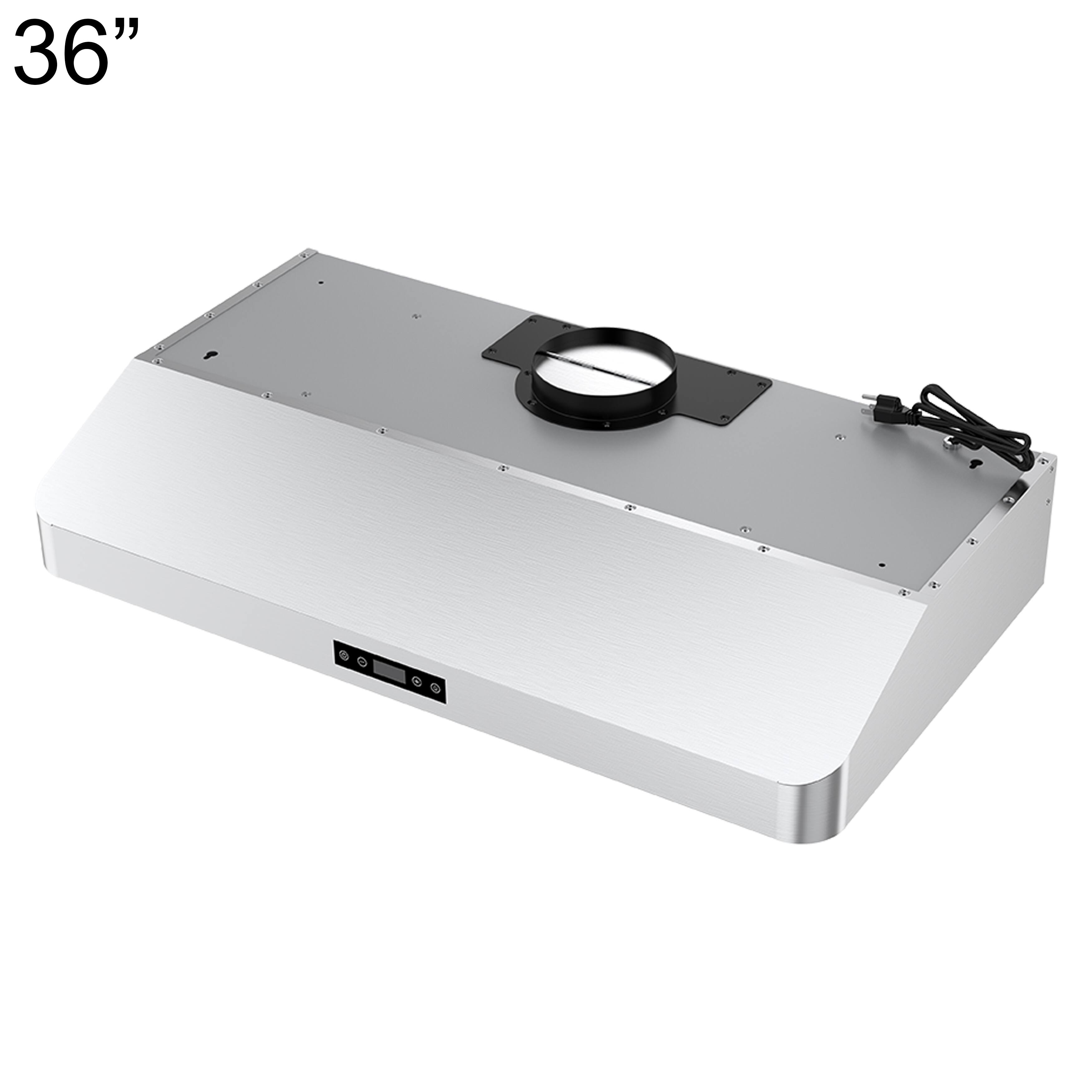 Back. Windster Hoods - 36" High-Performance Suction Under Cabinet Range Hood - Stainless Steel.