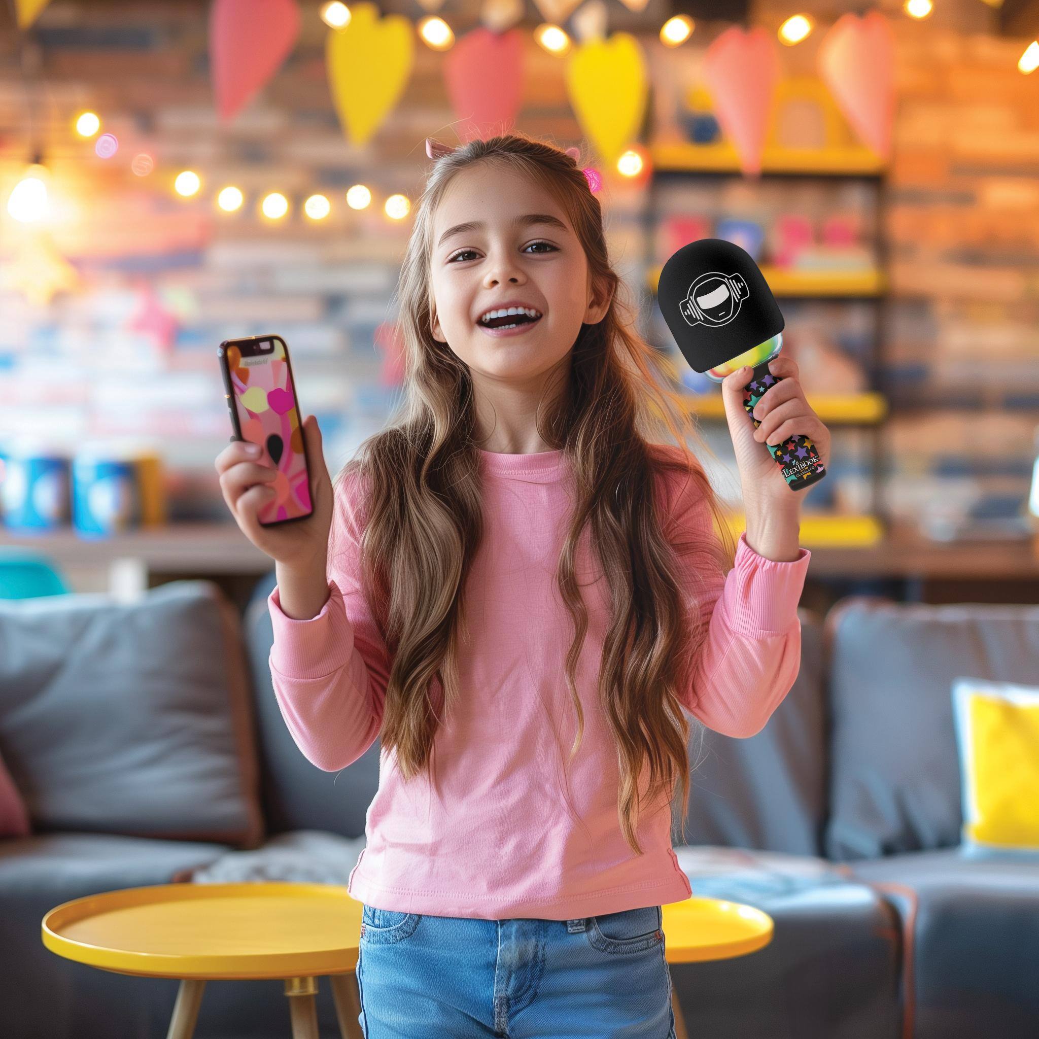 Alt View 4. Lexibook - Bluetooth/Wireless Karaoke Microphone with Sound and Light Effects.