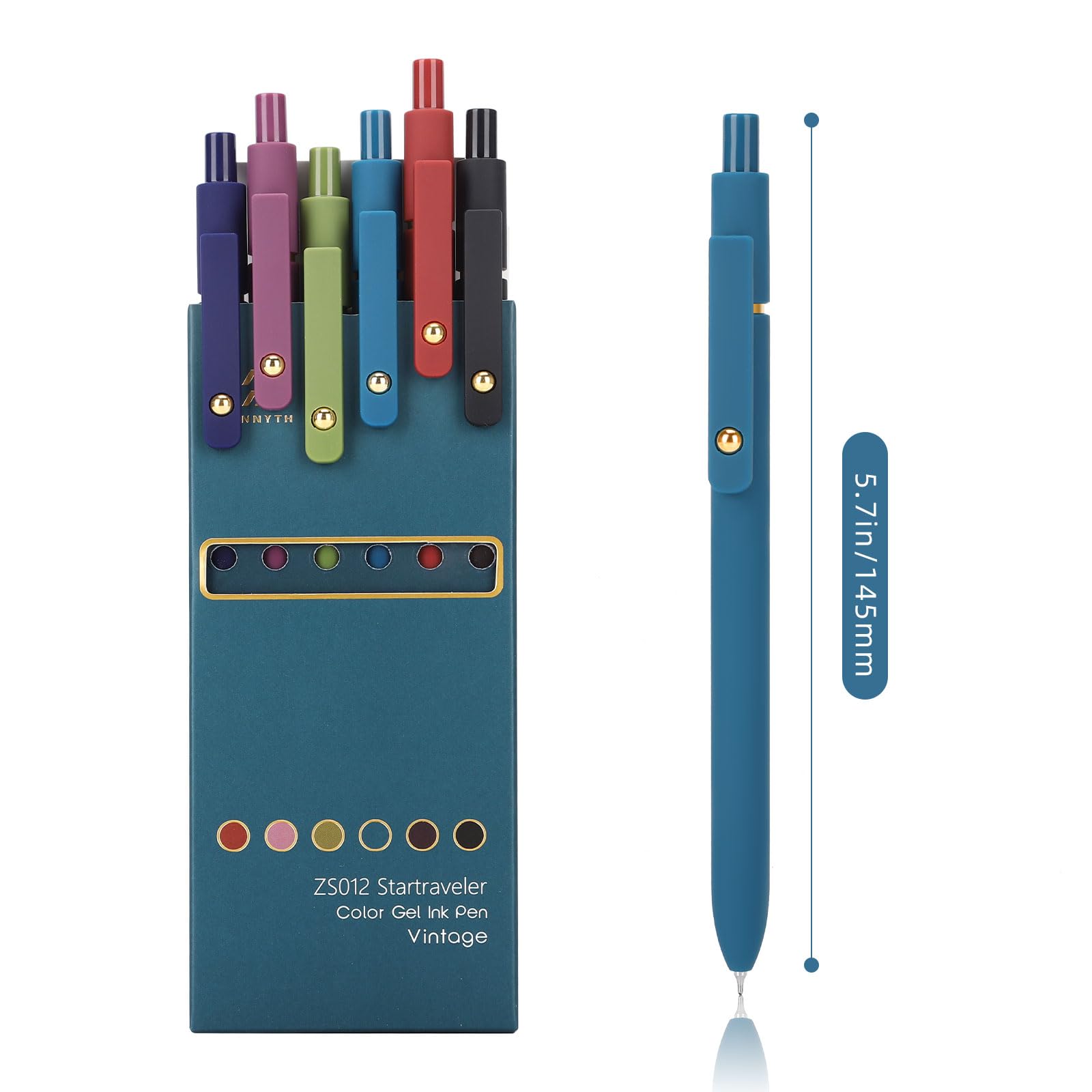 ZS012 Startraveler  
Color Gel Ink Pen  
Vintage  

5.7in / 145mm