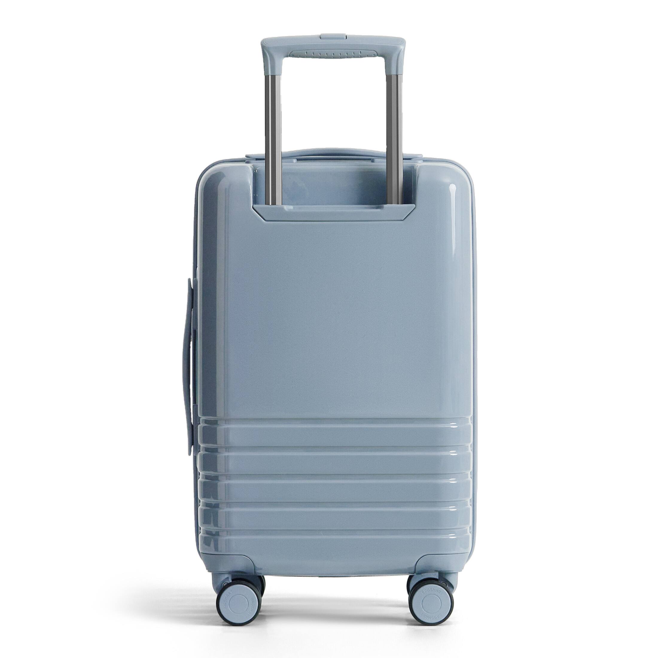 Angle. Bagsmart - Getaway 19" Carry-On Luggage, Lightweight Hardside Suitcase with 360 Double Spinner Wheels & TSA Lock - Fog Blue.