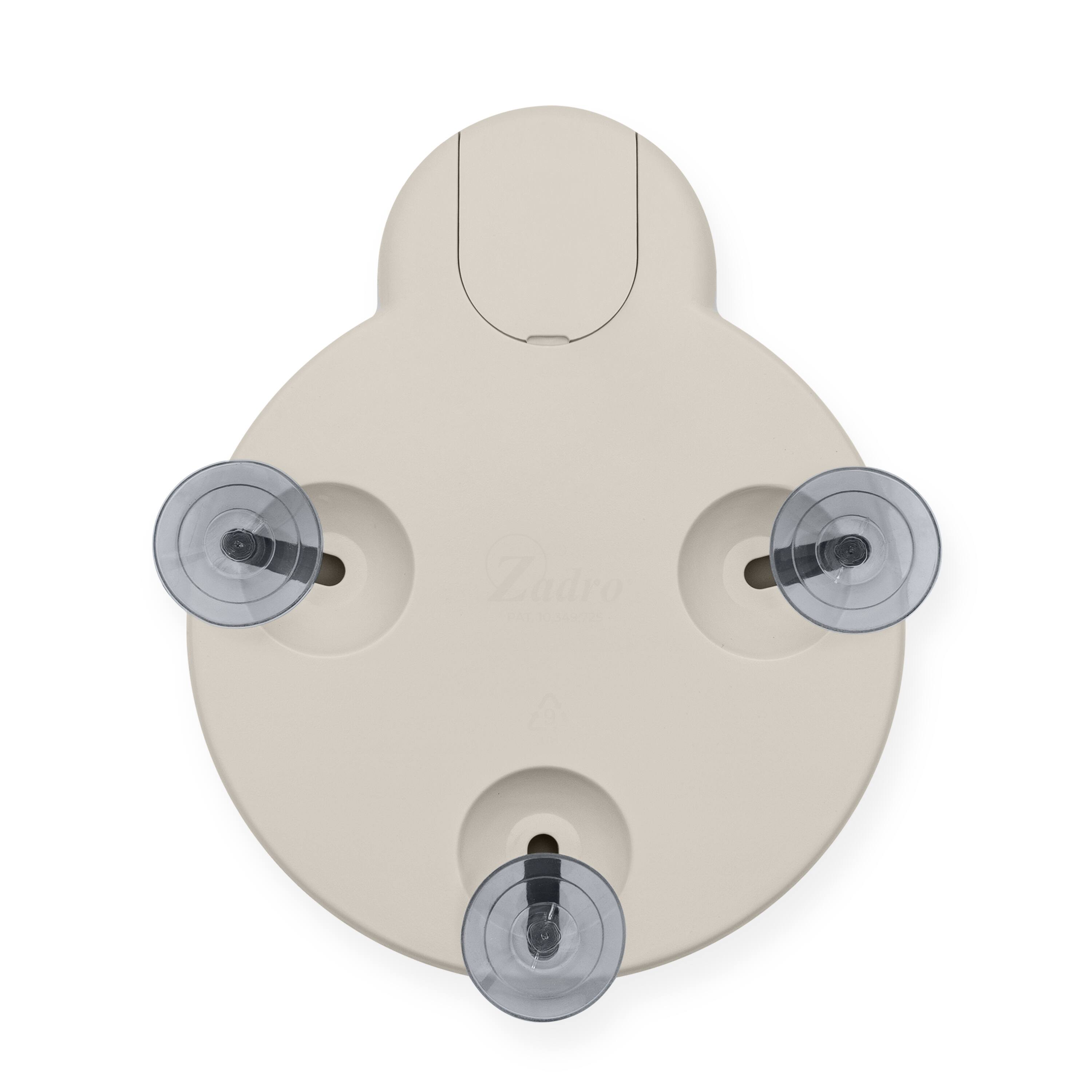 Alt View 4. Zadro - LED Lighted Compact Mirror with 10X Magnification and Suction Cups for Easy Mounting - Neutral.