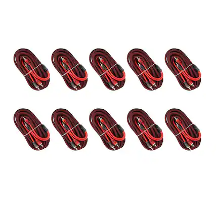 Front. DS18 Audio - Level 2 RCA Interconnect Cable, 20 ft (10-Pack).
