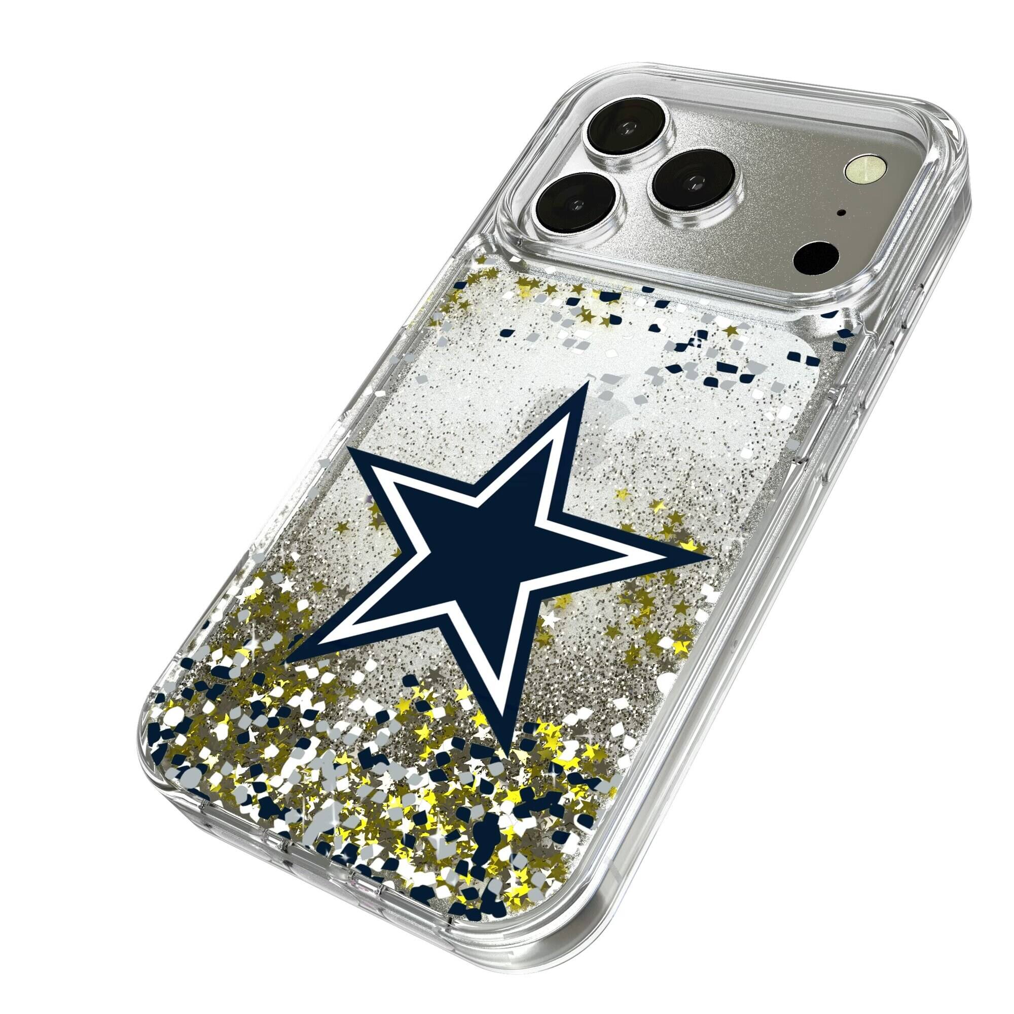 Alt View 1. Keyscaper - Dallas Cowboys iPhone Glitter Case with Confetti Design - 17 - Multicolor.