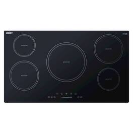 SUMMIT - 36" Wide 208-240V 5-Zone Induction Cooktop - Black