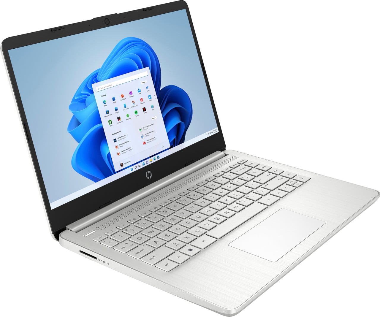 Refurbished Excellent - Refurbished HP 14-dq3105ds, Pentium Silver N6000, 4GB RAM, 128GB SSD, Win 11 Home (S-Mode), Non-Touch, Natural Silver - Blue