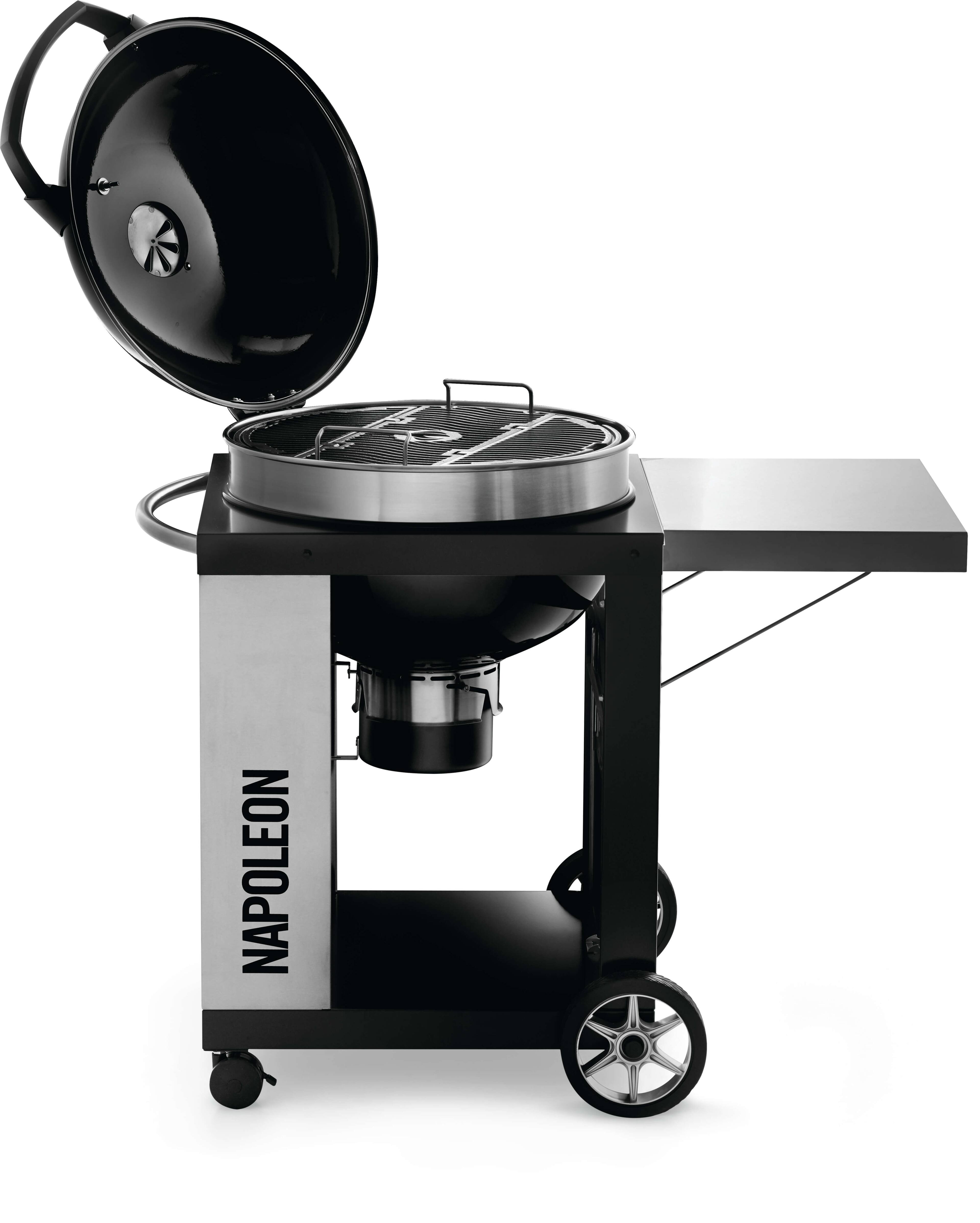 Napoleon Pro Cart Charcoal Kettle Grill Black