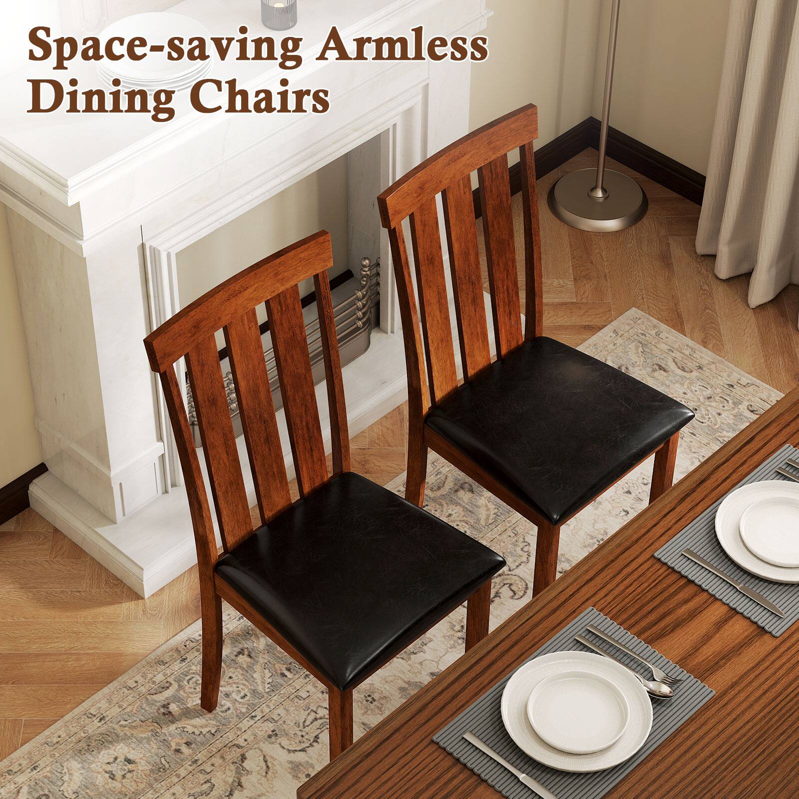 Space-saving Armless Dining Chairs