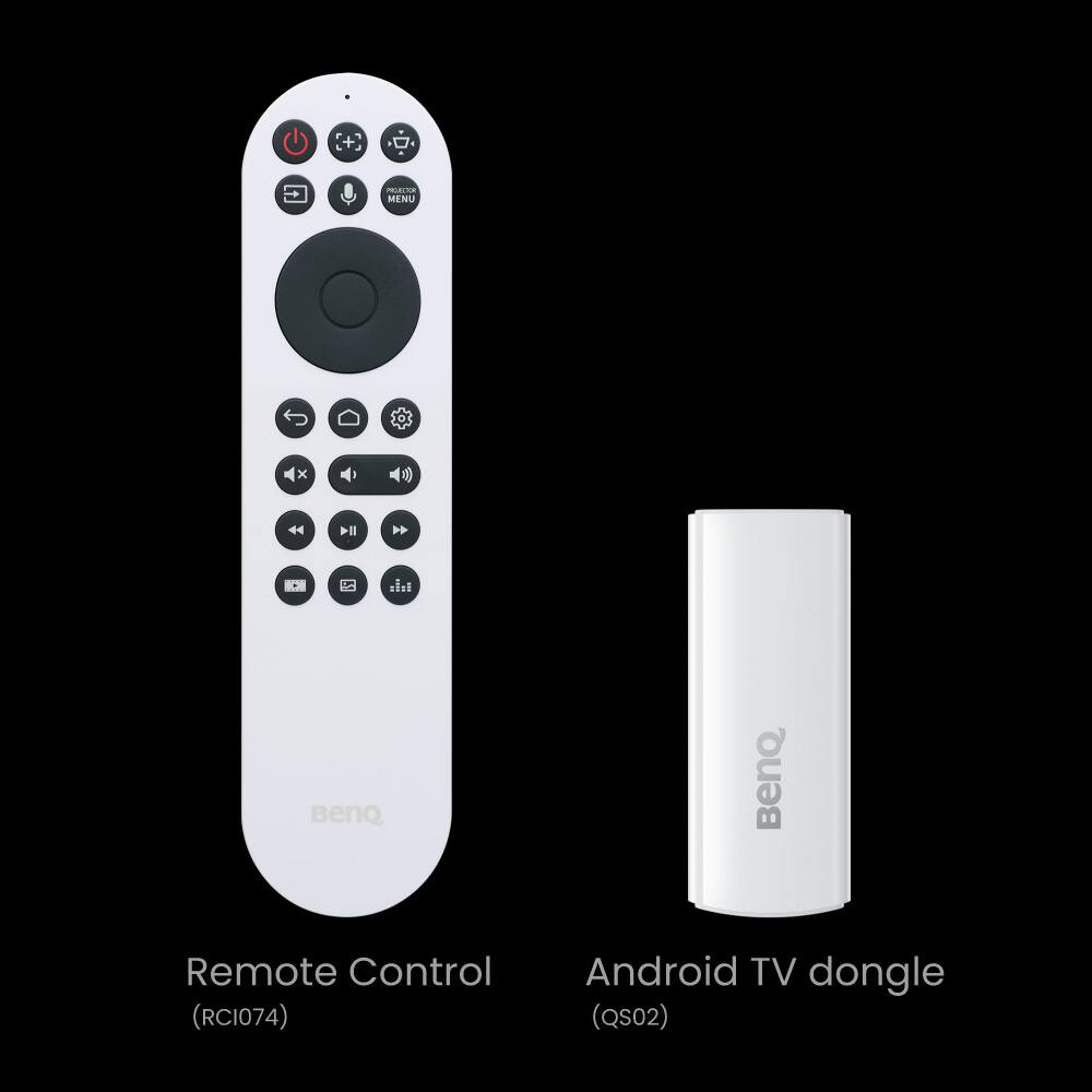 - Remote Control (RC1074)
- Android TV dongle (QS02)