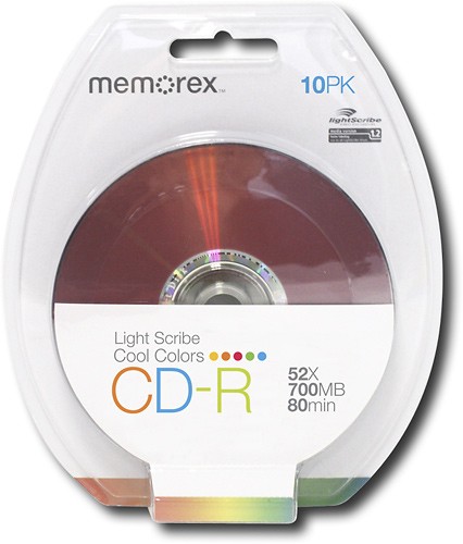 Best Buy: Memorex 10-Pack 52x CD-R LightScribe Disc Spindle 32024538