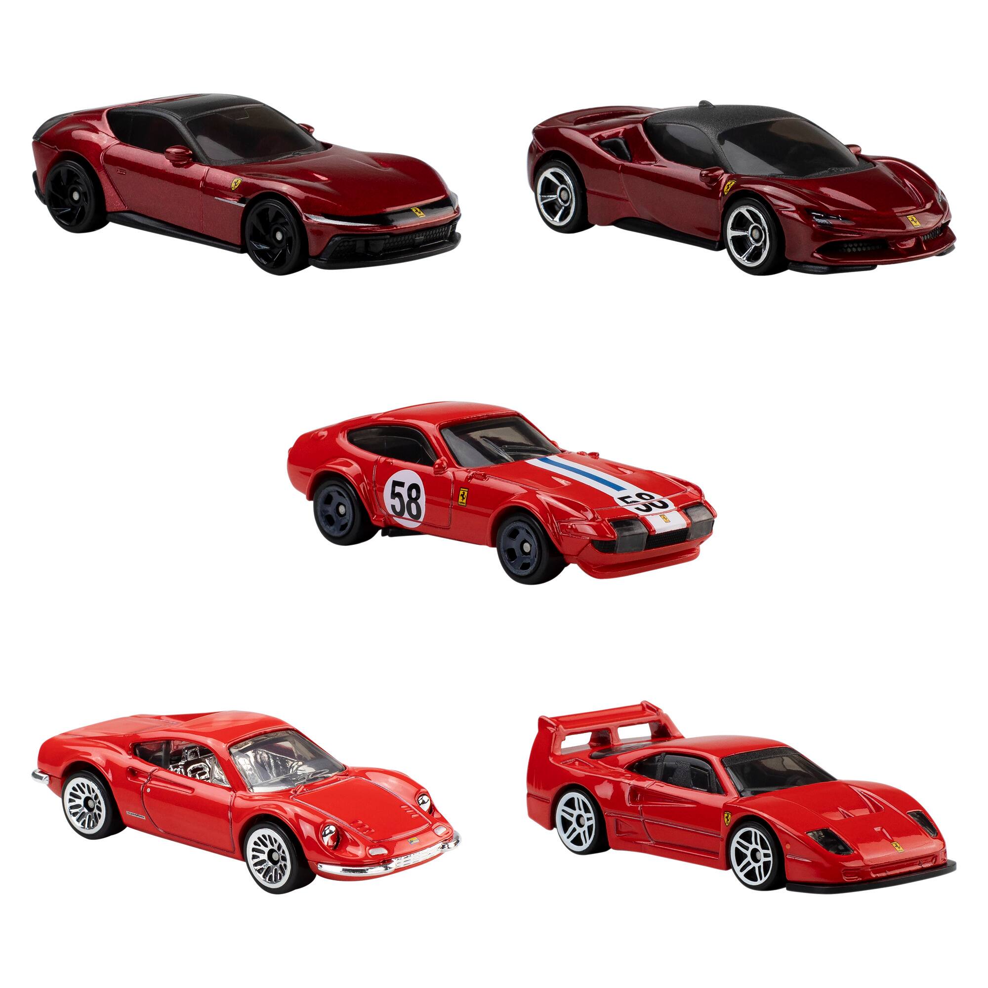 Angle. Hot Wheels - 1:64 Scale Ferrari Collectible Car-5pk.