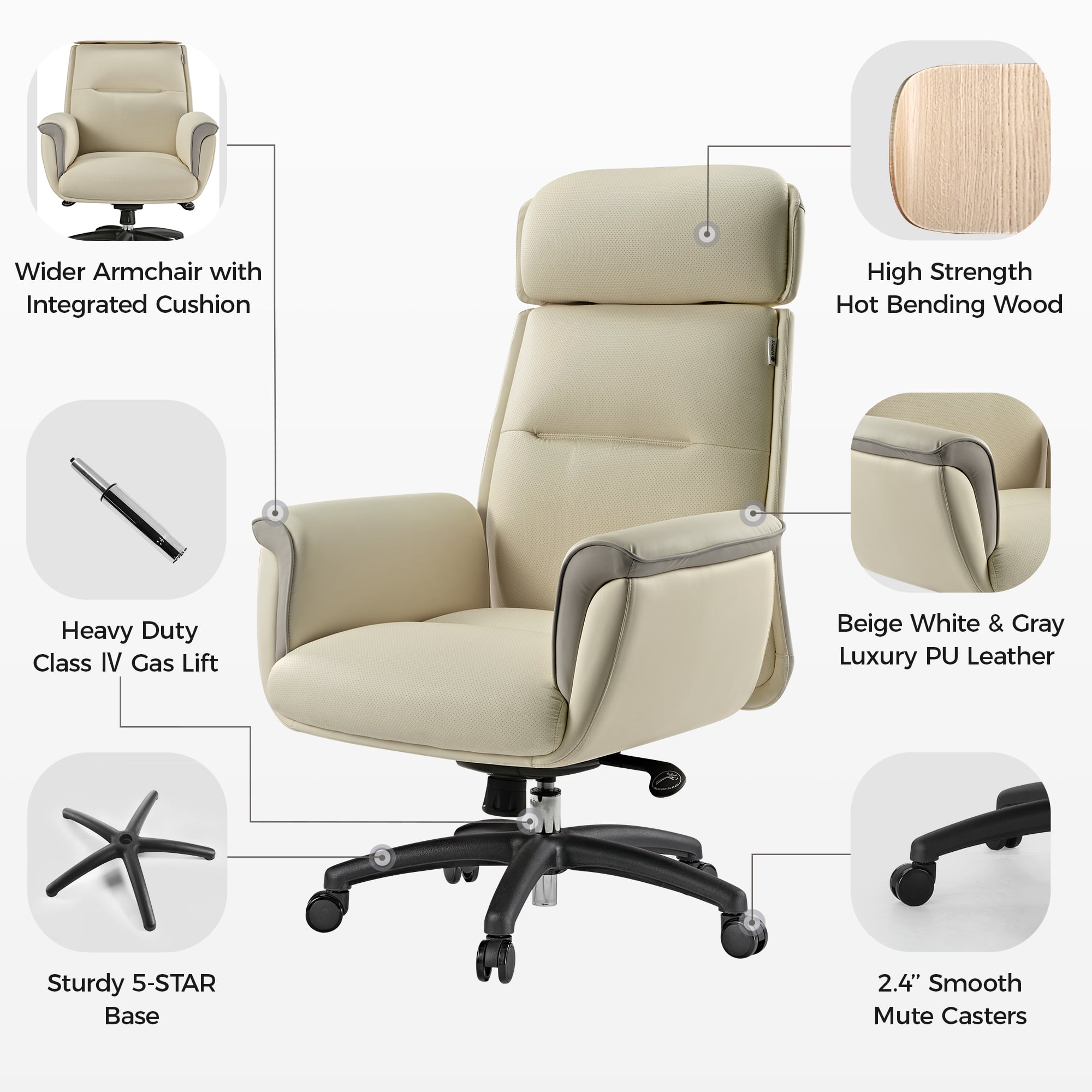 Eureka Ergonomic Executive Office Chair - Thumbnail 5