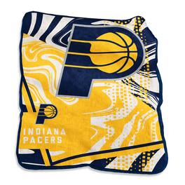 Logo Brands - Indiana Pacers 50" x 60" Swirl Raschel Throw Blanket - Multicolor