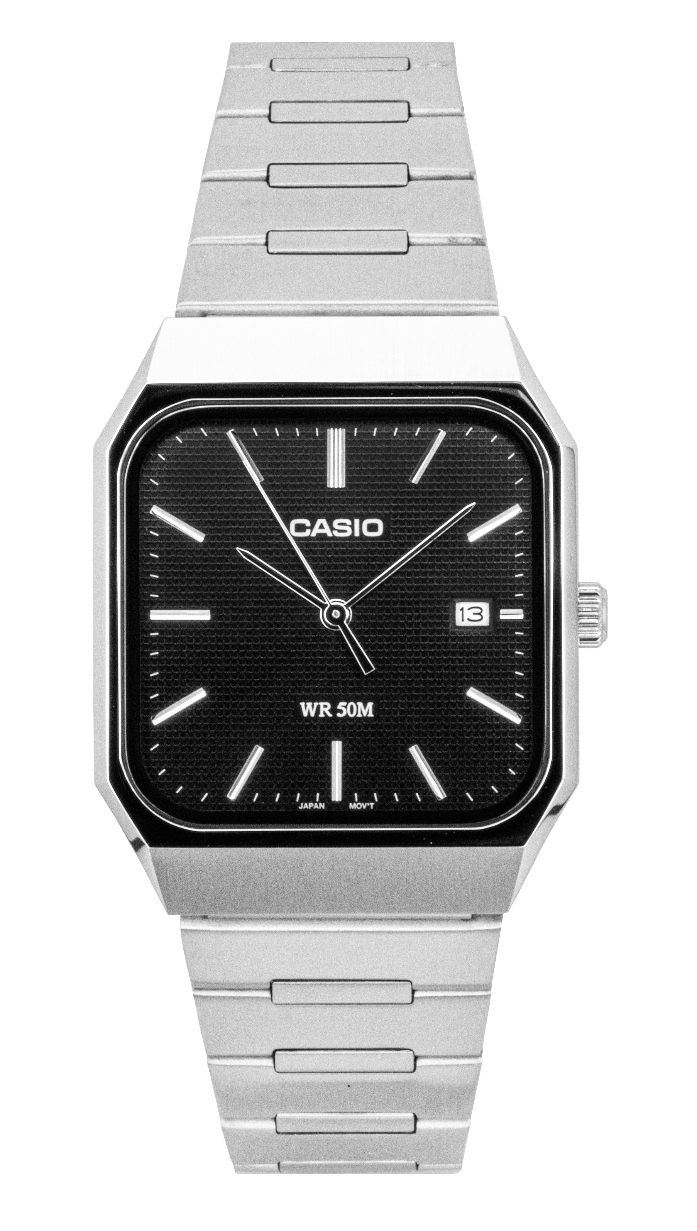 Casio - Standard Analog Stainless Steel Dial Quartz MTP-B185D-1AV Men's Watch - Black price history on PriceWatchPro