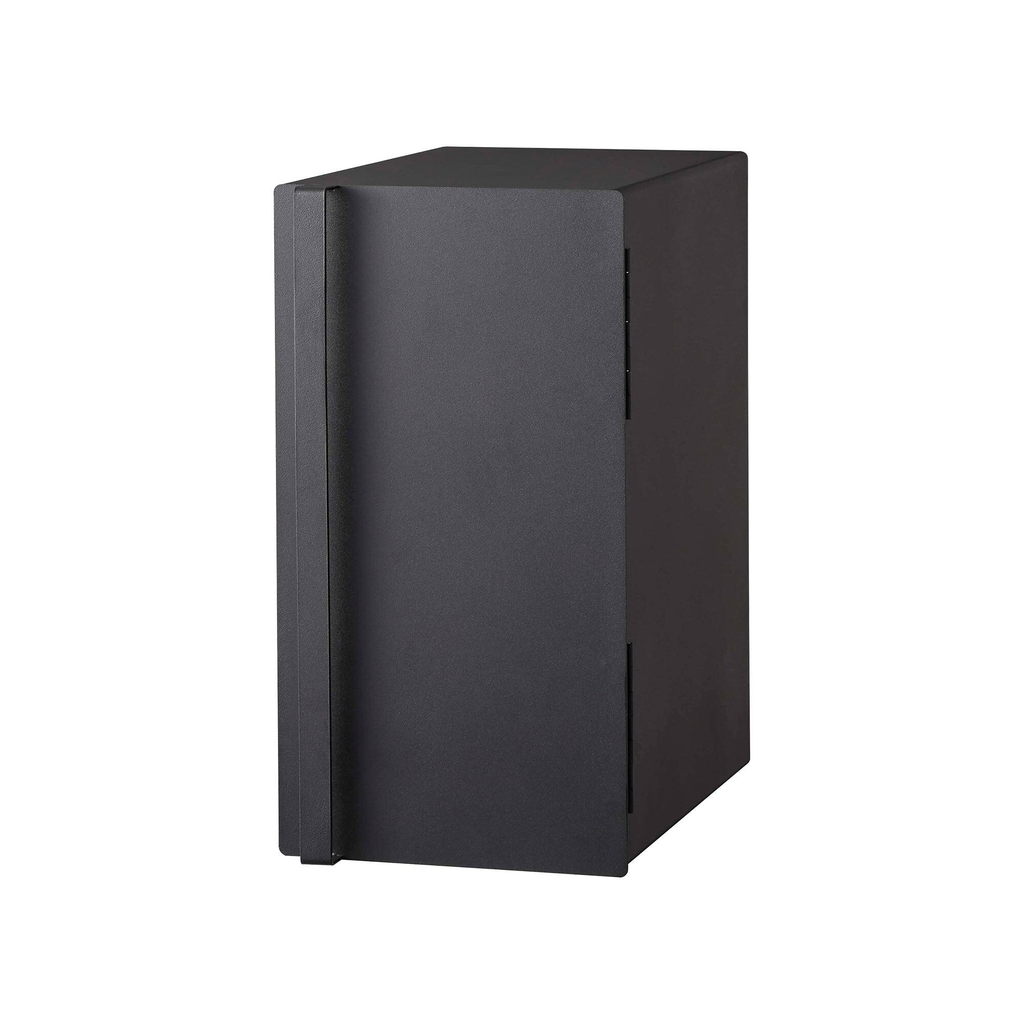Angle. Yamazaki Home - Bread Box - Vertical - Steel - Black.