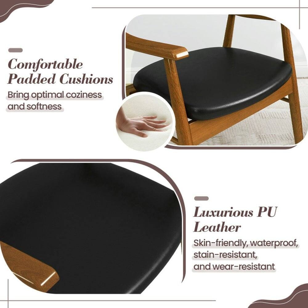 Comfortable Padded Cushions  
Bring optimal coziness and softness  

Luxurious PU Leather  
Skin-friendly, waterproof, stain-resistant, and wear-resistant