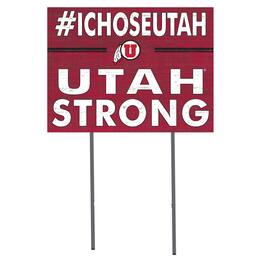 Jardine - Utah Utes 18'' x 24'' I Chose Lawn Sign - Red
