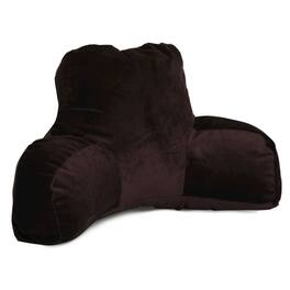 Majestic Home - Reading Pillow Faux Suede Dark - Brown