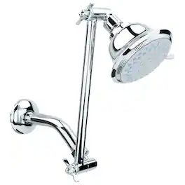 OAKBROOK - Chrome PVC 5 settings Adjustable Showerhead 1.8 gpm - Silver